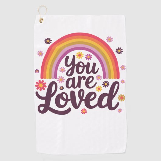 愛したレインボー ゴルフタオル (正面)