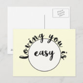 愛してあなた簡単 – ロマンチックな引用文はがき ポストカード (正面/裏面)