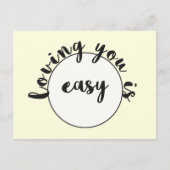 愛してあなた簡単 – ロマンチックな引用文はがき ポストカード (正面)