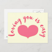 愛してあなた簡単 – ロマンチック引用文はがき ポストカード (正面/裏面)