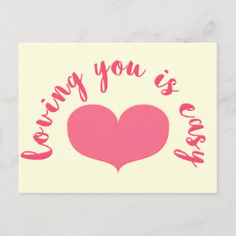 愛してあなた簡単 – ロマンチック引用文はがき ポストカード