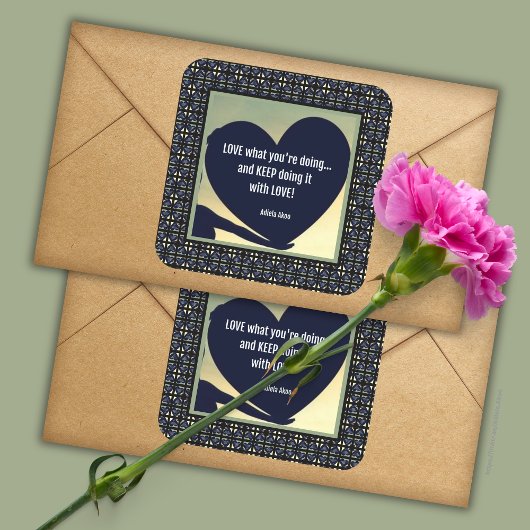 愛していることをやめないで アディエラ・アコオによるステッカー スクエアシール