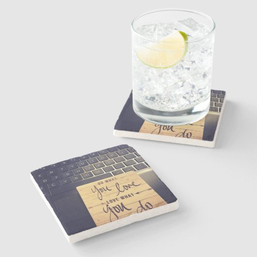 愛していることを大切に ストーンコースター (横)