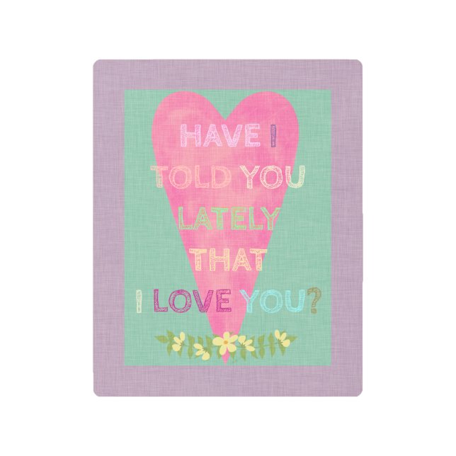 愛していると言っただろう メタルプリント (正面)