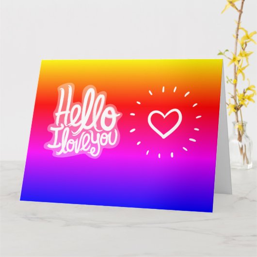 愛しているよ カード (黄色い花)