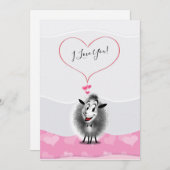 "愛しているよ！" - バレンタインデー ラブリー シーズンカード (正面/裏面)