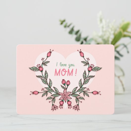 愛しているよ ママ 母の日のグリーティングカード シーズンカード (スタンド正面)