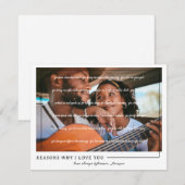 愛している理由 | カップル写真（おふたりだけの特別な写真） シーズンカード (正面/裏面)