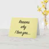 愛している理由 カード (黄色い花)