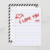 愛している : ノート用紙 ポストカード (正面/裏面)