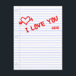 愛している : ノート用紙 ポストカード<br><div class="desc">愛している</div>