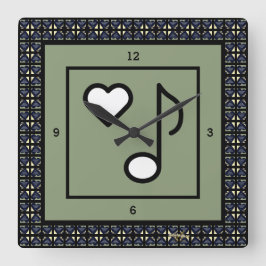 愛している 今やっている時計 by アディエラ アコー スクエア壁時計