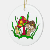 愛してそうムッシュ |マッシュルームパンのクリスマス セラミックオーナメント (左)
