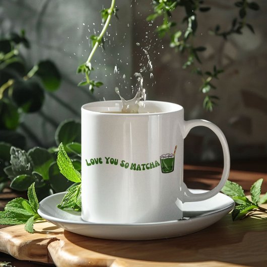 愛してそう抹茶 コーヒーマグカップ