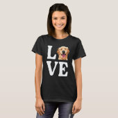 愛してやまないゴールデンレトリバーの犬 Tシャツ (正面フル)