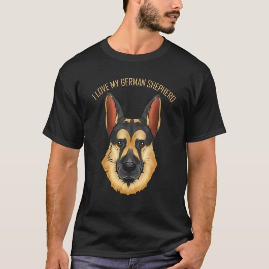 愛してやまないジャーマンシェパード Tシャツ (正面)
