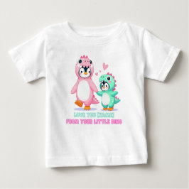 愛してよディノパーソナライズされたママ ベビーTシャツ