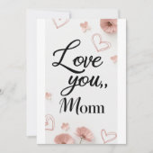 愛してよママ母の日ギフトカード 招待状 (正面)