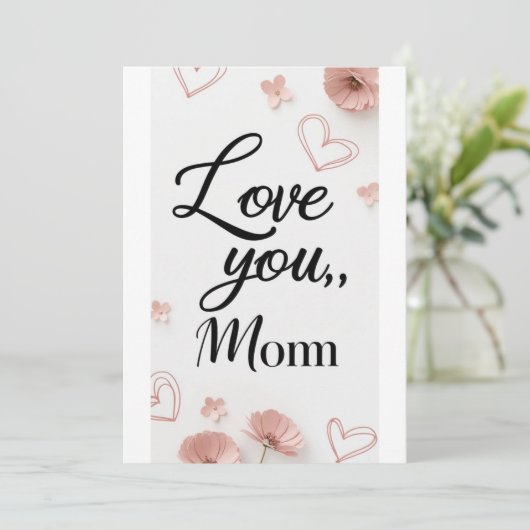 愛してよママ母の日ギフトカード 招待状 (スタンド正面)