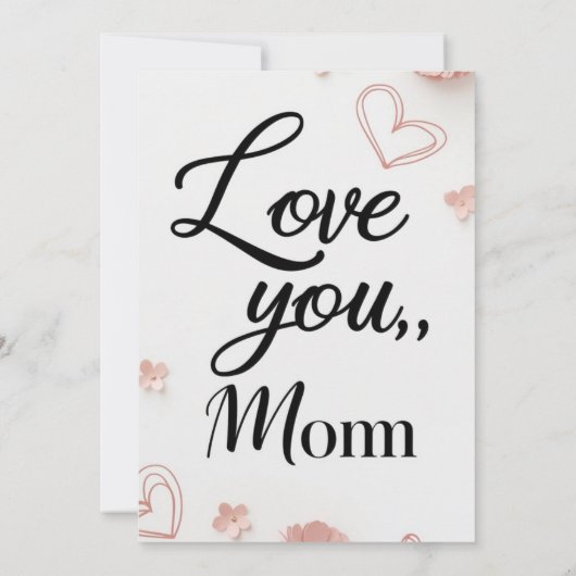 愛してよママ母の日ギフトカード 招待状 (裏面)