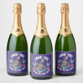愛してよ、あなたは私のリブメイト骨格バレンタイン スパークリングワインラベル (ボトル)