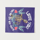 愛してよ、あなたは私のリブメイト骨格バレンタイン タペストリー (正面(横))