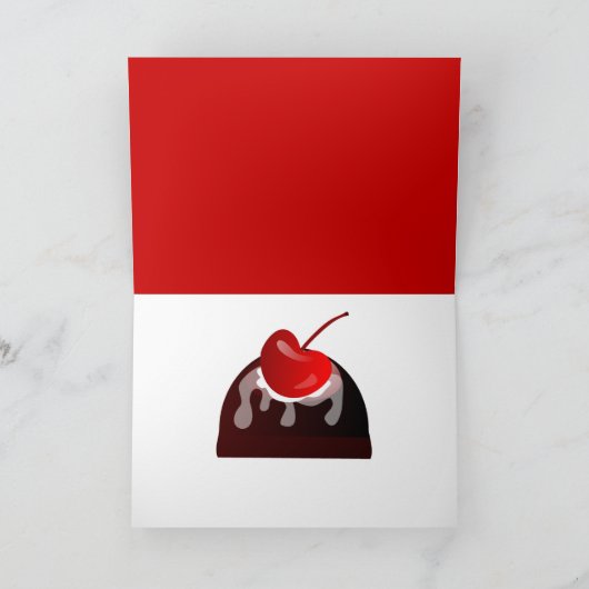 『愛してるあなたのチョコレートのさくらんぼ』 カード (内部)