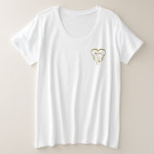 愛してるあなたへ🖤: いつまでもあなたに夢中 プラスサイズTシャツ (デザイン正面)