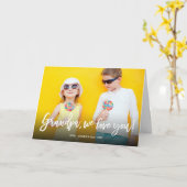 愛してるおじいちゃんお父さんの日の写真グリーティングカード カード (黄色い花)