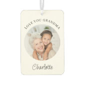 愛してるおばあちゃん フォト カーエアーフレッシュナー (裏面)