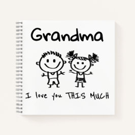 愛してるおばあちゃん　子供の絵　パーソナライズギフト ノートブック