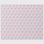 愛してるお母さんかわいい言葉のパターン ラッピングペーパー (フラット)