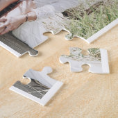 愛してるお母さん家族モダンの写真コラージュ ジグソーパズル (側面)