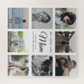 愛してるお母さん家族モダンの写真コラージュ ジグソーパズル (横)