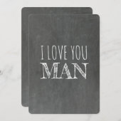 愛してるぜ、男の友達よ！面白い結婚式仲人提案 招待状 (正面/裏面)