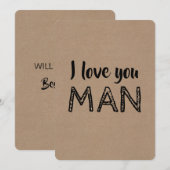 愛してるぜ！面白い伴郎の提案メッセージ 招待状 (正面/裏面)