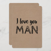 愛してるぜ！面白い伴郎募集メッセージ 招待状 (正面/裏面)