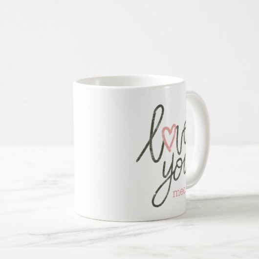 愛してると思う コーヒーマグカップ (正面右)