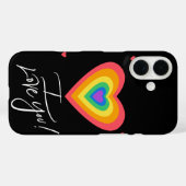 愛してると虹のハート Case-Mate iPhoneケース (裏面 (横))