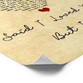 愛してると…でも嘘をついたヴィンテージハート曲 ポスター (角)