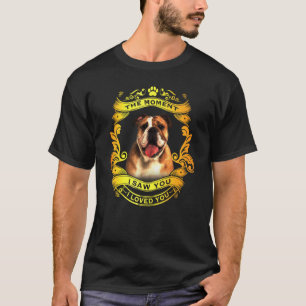 愛してるのを見た英語のブルドッグ Tシャツ