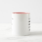 愛してるより愛してる終わり私の勝ち おもしろギフト 親 ツートーンマグカップ (中央)