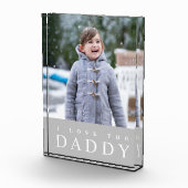 愛してるよパパモダングレイ子供フォトブロック フォトブロック (右)