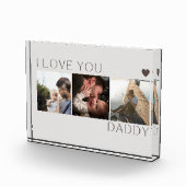 愛してるよパパ写真コラージギフトフォトブロック フォトブロック (右)