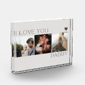 愛してるよパパ写真コラージギフトフォトブロック フォトブロック (左)