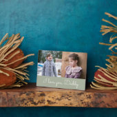 愛してるよパパSageグリーンスクリプト2フォトコラージュ フォトプラーク (側面)