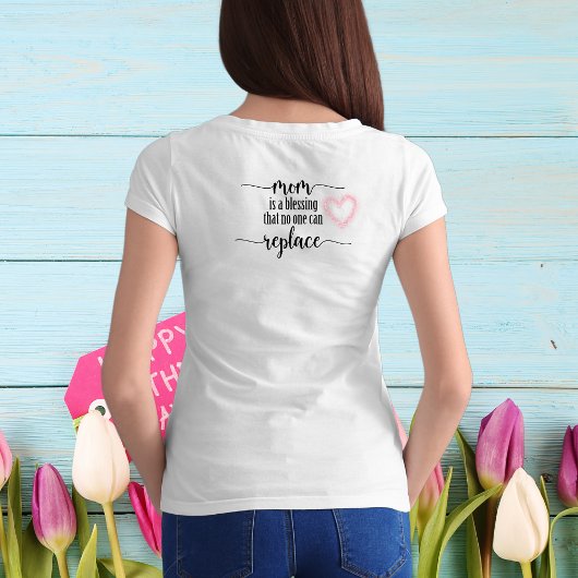 愛してるよママ写真母の日ギフトTシャツ トライブレンドTシャツ