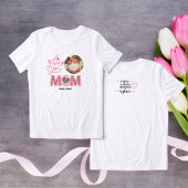 愛してるよママ写真母の日ギフトTシャツ トライブレンドTシャツ