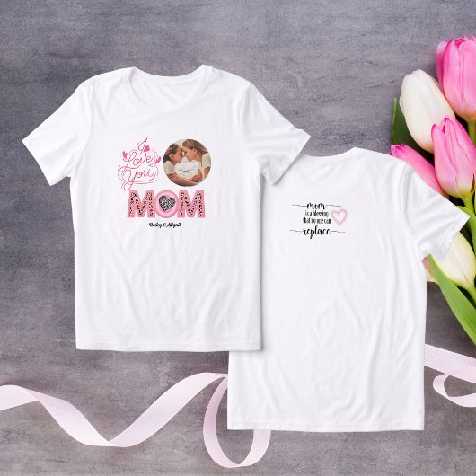 愛してるよママ写真母の日ギフトTシャツ トライブレンドＴシャツ