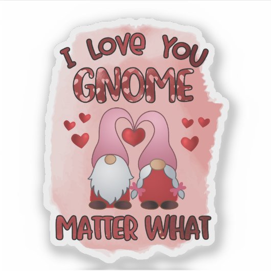 愛してるよ小人さんも関係なく - バレンタイン ステッカー シール (正面)